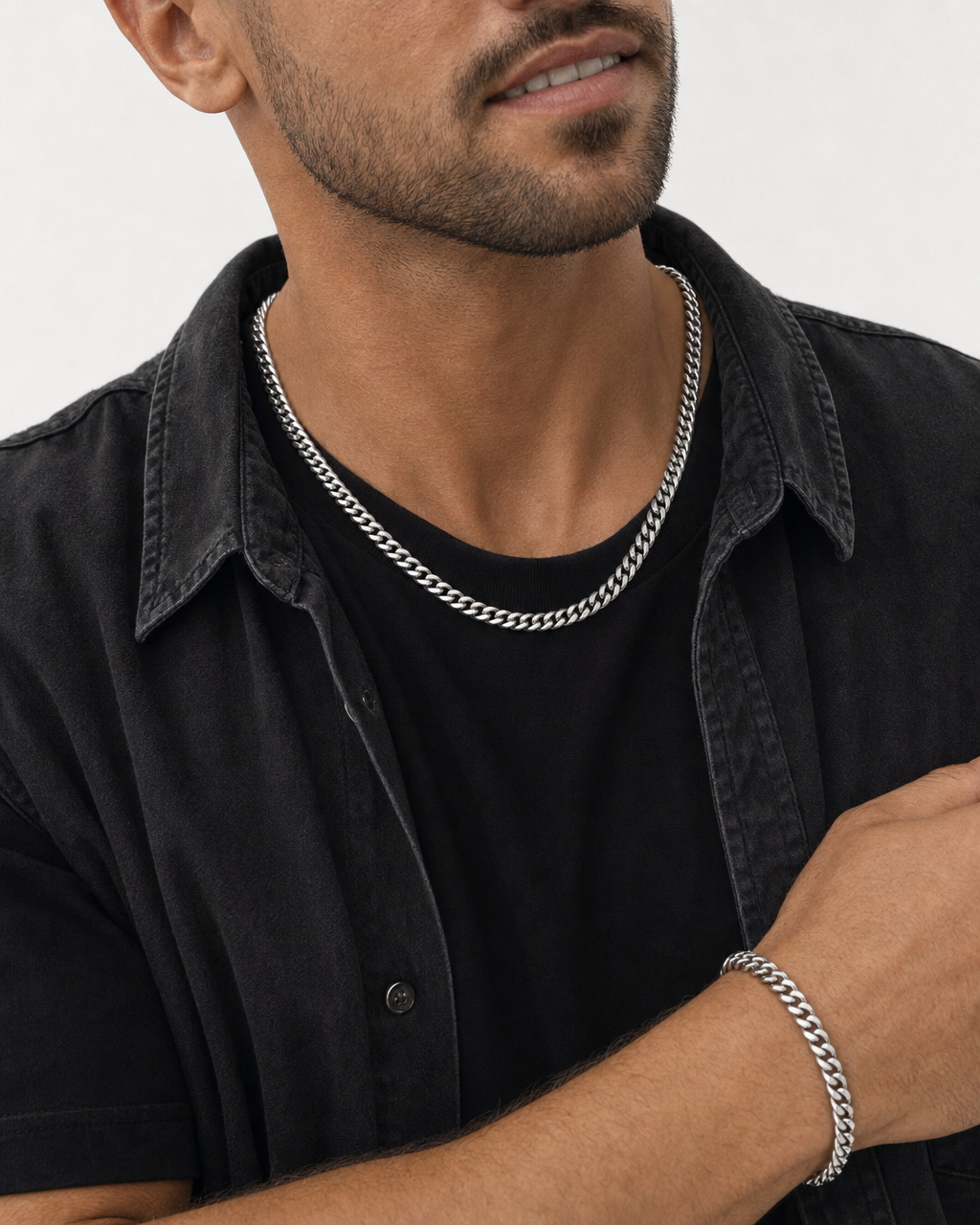 Set Cuban 8mm - lanț și brățară