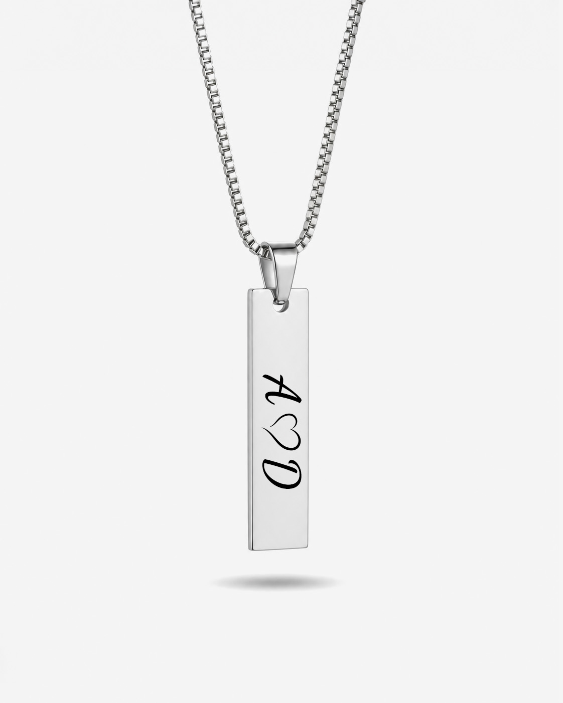 Lantisor Linea cu doua initiale gravate