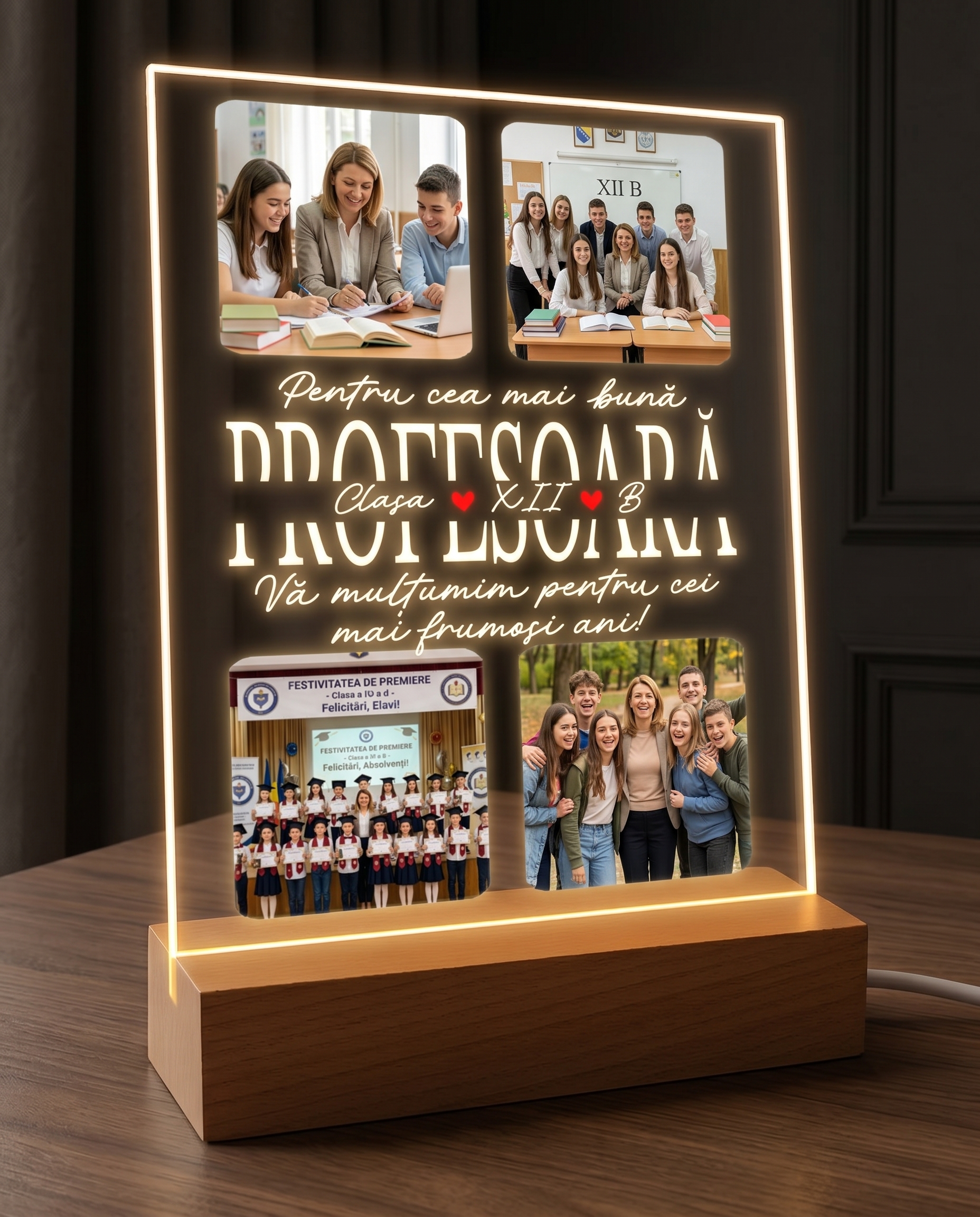 Tablou LED "Profesoara"